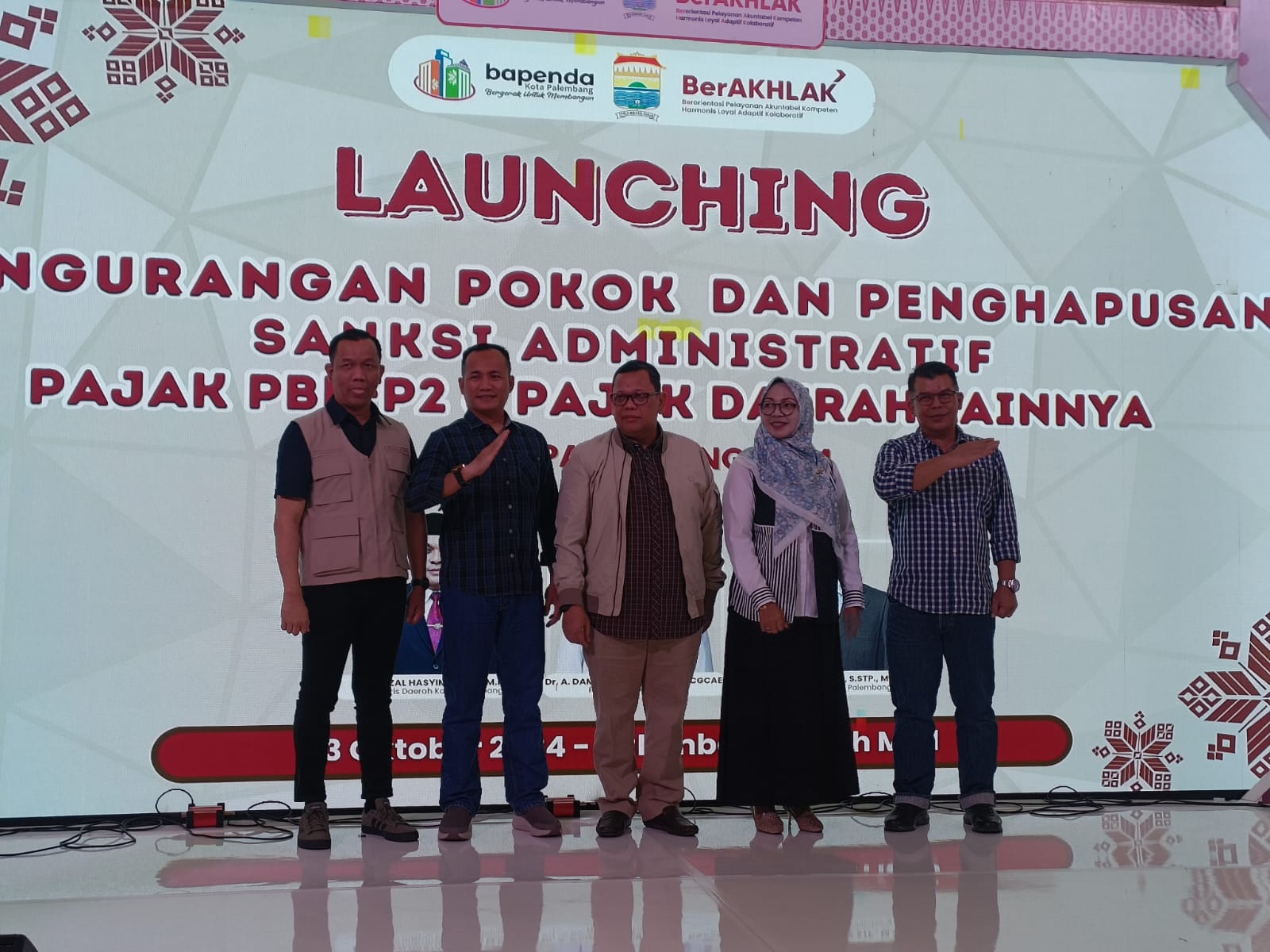 Bapenda Kota Palembang Launching Pengurangan Pokok dan Penghapusan Sanksi Administratif Pajak PBB- P2 dan Pajak Daerah lainnya.
