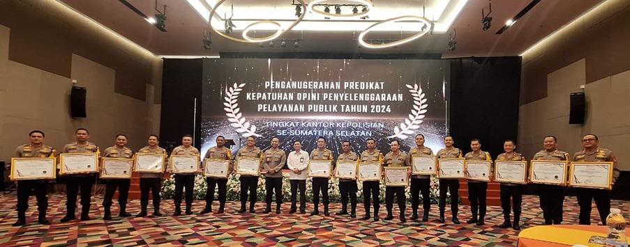 PENGUMUMAN HASIL PENILAIAN KEPATUHAN PENYELENGGARAAN PELAYANAN PUBLIK KANTOR KEPOLISIAN RESOR SE- SUMATERA SELATAN TAHUN 2024