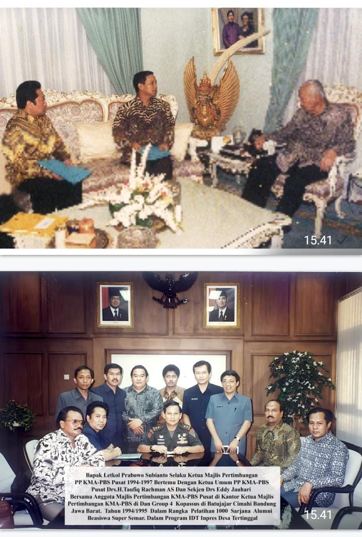 Sosok Presiden Prabowo Subianto Di Mata H. M. Taufiq R. Abdul Syakur Ketua Umum KMA Penerima Beasiswa Supersemar 