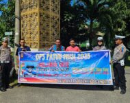 Operasi Patuh Musi 2025, Polres Ogan Ilir Sampaikan Himbauan kepada Masyarakat di Simpang Koramil Jalintim KM 35
