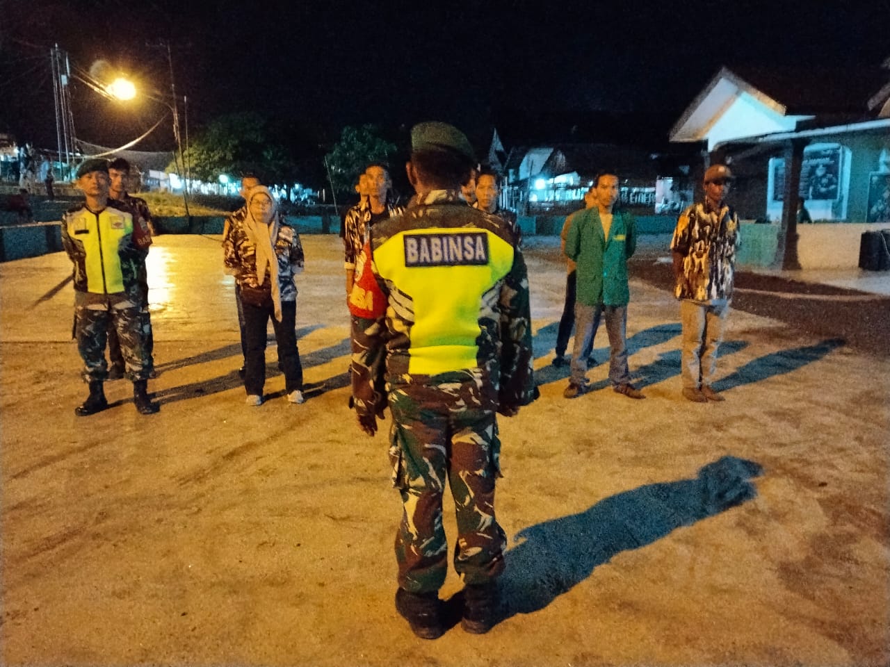 Koramil 19/BP Kodim 0204 Patroli Pos Kamling Bersamaan Ormas FKPPI Dan Ansor
