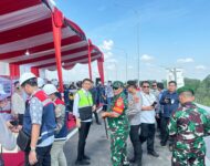 Personil Polres Ogan Ilir Laksanakan Pengamanan Kunjungan Wapres Gibran Rakabuming Raka Tinjau Pembangunan Junction Tol Palindra – Tol Kapal Betung