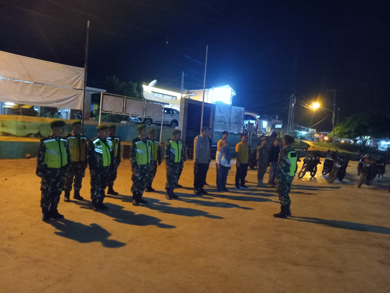 Koramil 19/BP Kodim 0204 Deli Serdang Giat Patroli Penanganan Kejahatan Jalanan