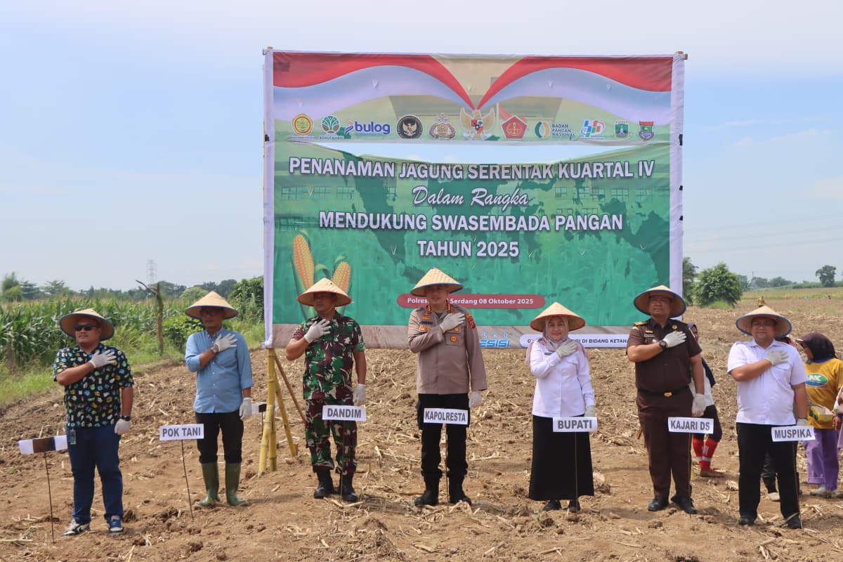 Polresta Deli Serdang Gelar Giat Penanaman Jagung Serentak Kuartal IV Guna Tingkatkan Swasembada Pangan
