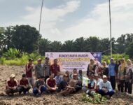 Pemdes Rantaupanjang Ulu Polsek Tanjung Raja Dukung Program Ketahanan Pangan Melalui Penanaman Jagung di  Ogan Ilir