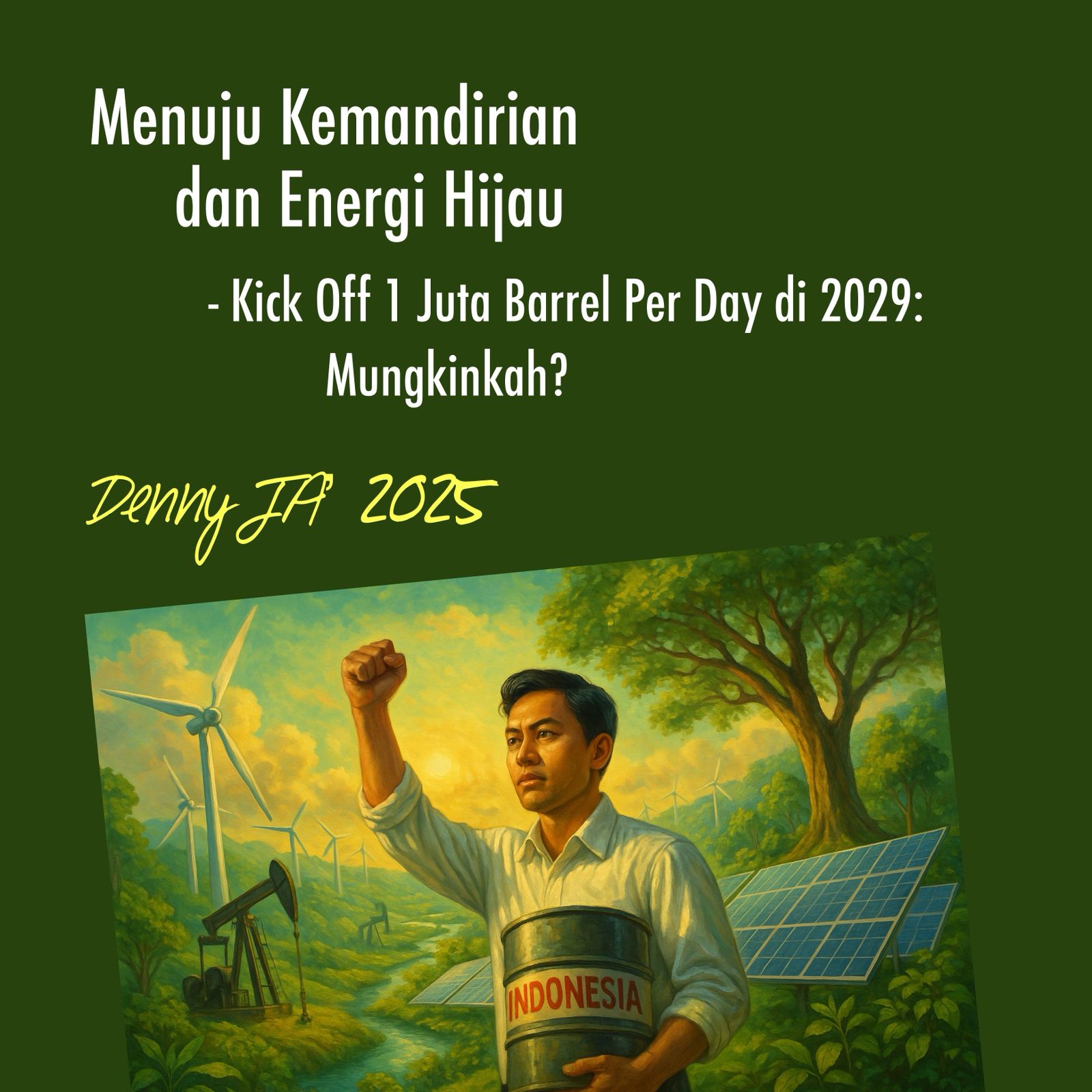 MENUJU KEMANDIRIAN DAN ENERGI HIJAU