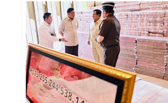 Fantastis, Presiden Prabowo Saksikan Penampakan Uang Sitaan Kejagung Rp13,255 Triliun dari Kasus CPO