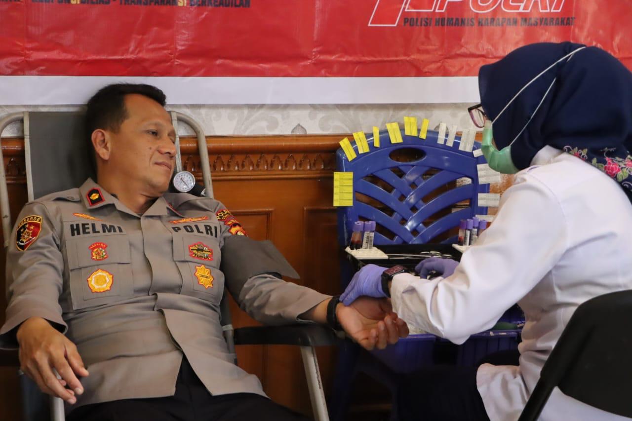 Polres Ogan Ilir Gelar Donor Darah Serentak Peringati HUT Humas Polri ke-74: Polisi Humanis, Harapan Masyarakat