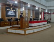 Rapat Paripurna XXV DPRD Ogan Ilir Penyampaiyan Nota penjelasan Ole Bupati Masasidang ke-1Tahun 2025 Atas permitaan Raperda Usul Pemerintahan kabupaten Ogan Ilir
