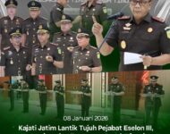 Kajati Jatim Lantik Tujuh Pejabat Eselon III, Integritas dan Tanggung Jawab Kinerja Jadi Penegasan Utama