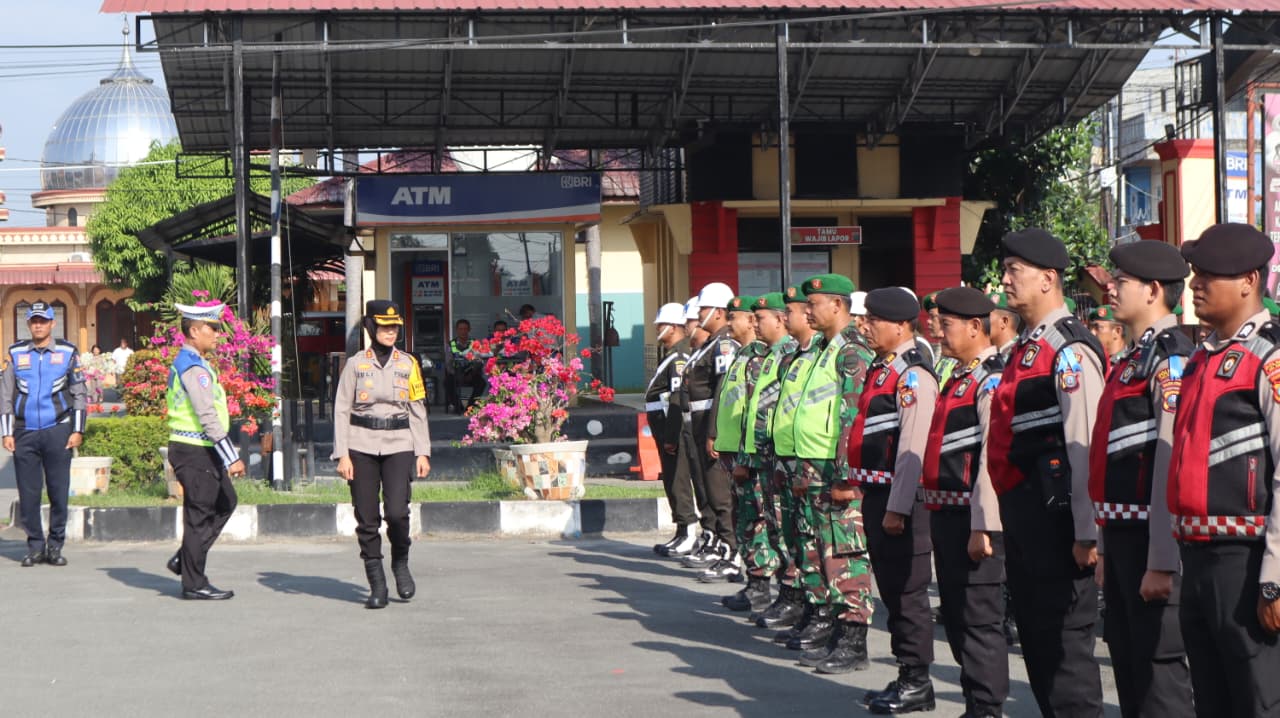 Polresta Deli Serdang Laksanakan Apel Gelar Pasukan Operasi Keselamatan Toba 2026