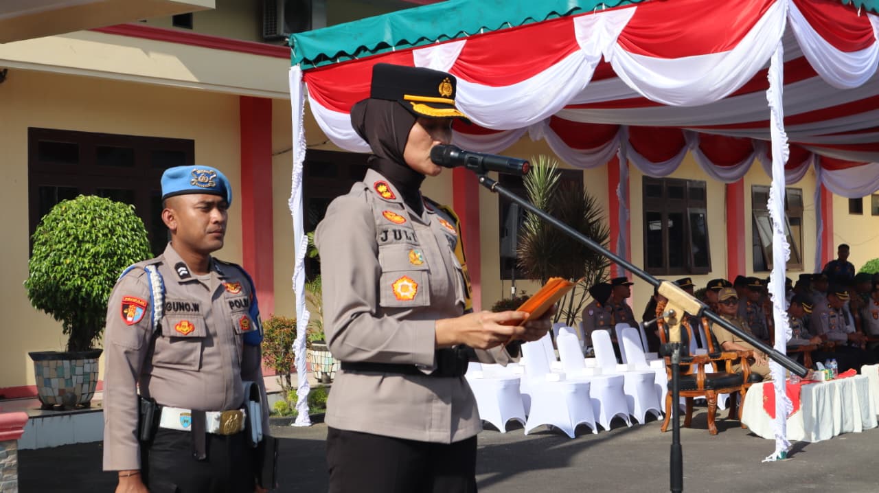 Polresta Deli Serdang Laksanakan Apel Gelar Pasukan Operasi Keselamatan Toba 2026