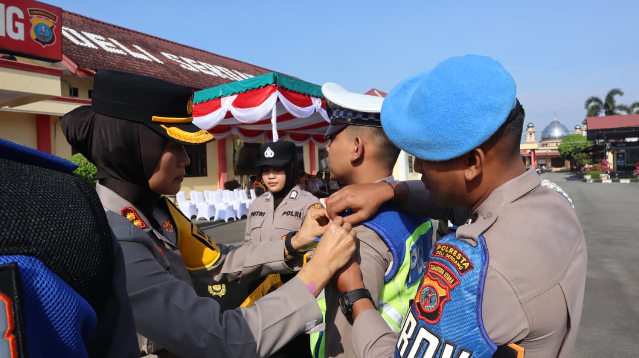 Polresta Deli Serdang Laksanakan Apel Gelar Pasukan Operasi Keselamatan Toba 2026