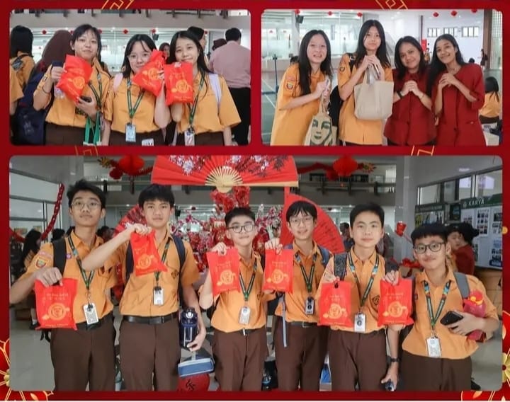 Rayakan Imlek dalam Bingkai Kebhinekaan, Sekolah Kusuma Bangsa Palembang Bagikan Ribuan Jeruk Keberuntungan