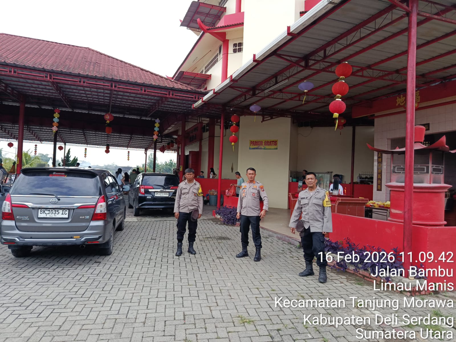 Perayaan Imlek 2577 Tahun 2026, Polsek Tanjung Morawa Patroli Setiap Vihara
