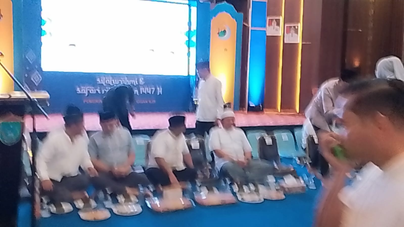 Safari Ramadhan di Gedung Pendopo Tanjung Senai Ogan Ilir di Hadiri Gubernur HD Ajak Seluru Yang Hadir Berselawat.