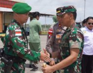 Pangdam XXIV/MT Mayjen TNI Lucky Avianto Tinjau Langsung Pos Kotis Satgas Pamtas Kewilayahan Yonif 123/Rajawali di Papua Selatan