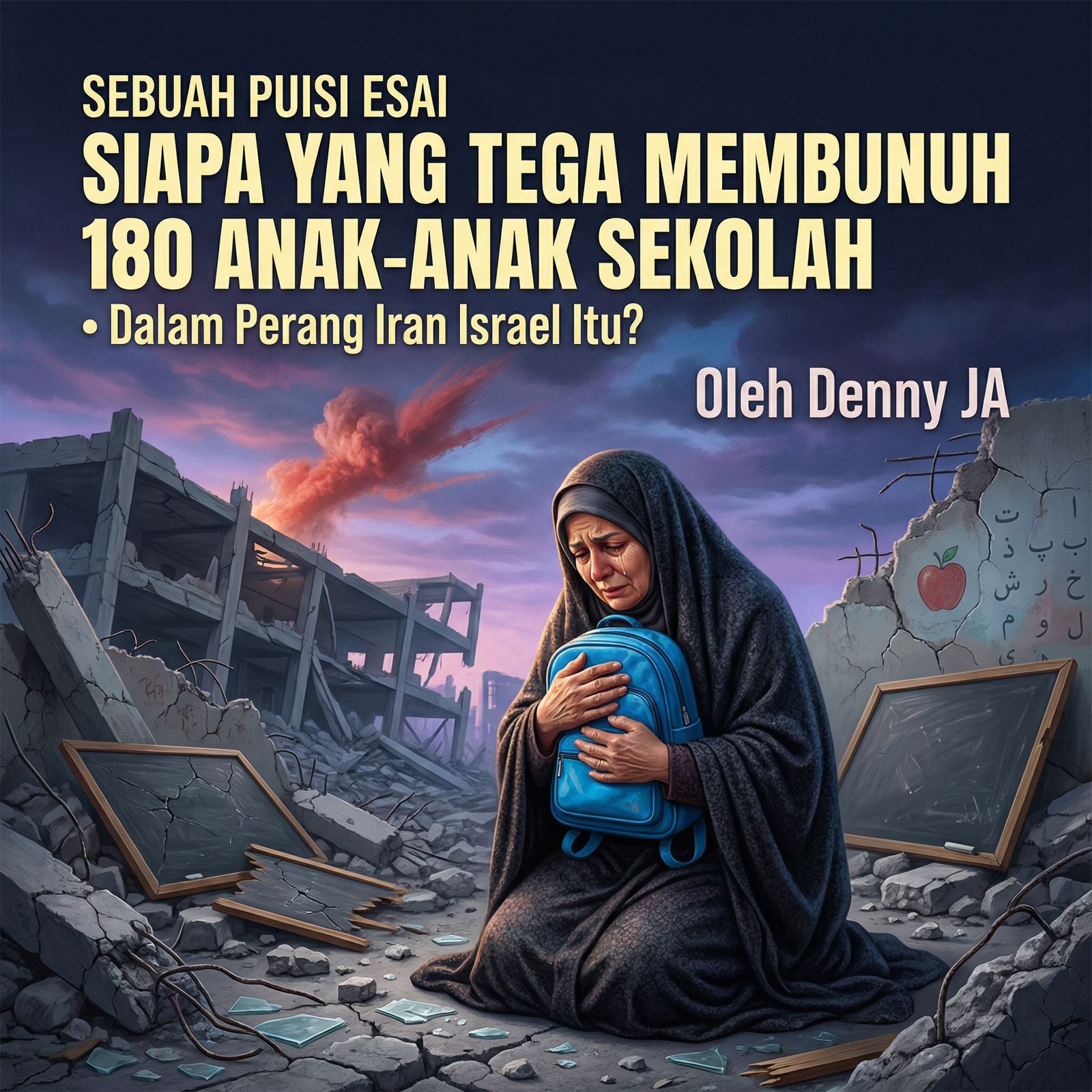 Sebuah Puisi Esai SIAPA YANG TEGA MEMBUNUH 180 ANAK-ANAK SEKOLAH