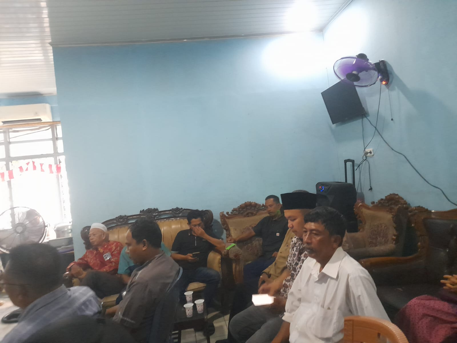 Momen Ketua PWI (OI) Halalbihalal Degan Anggota dan Undian Umroh Di kantor Sekretariat Ogan ilir