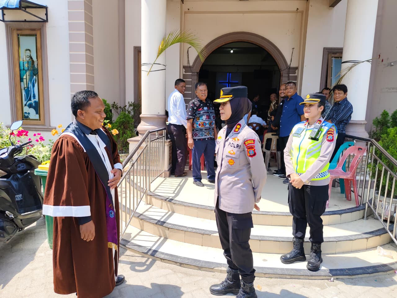 Polresta Deli Serdang Laksanakan Pengamanan Ibadah Jumat Agung