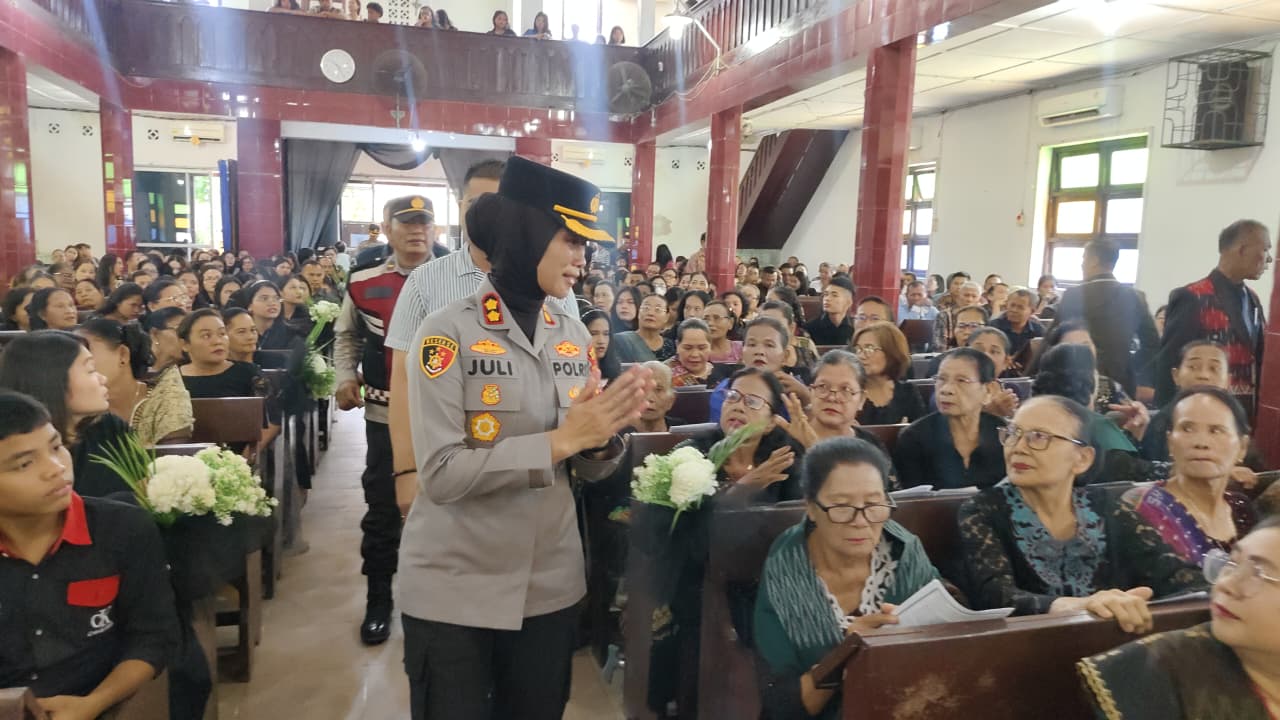 Polresta Deli Serdang Laksanakan Pengamanan Ibadah Jumat Agung