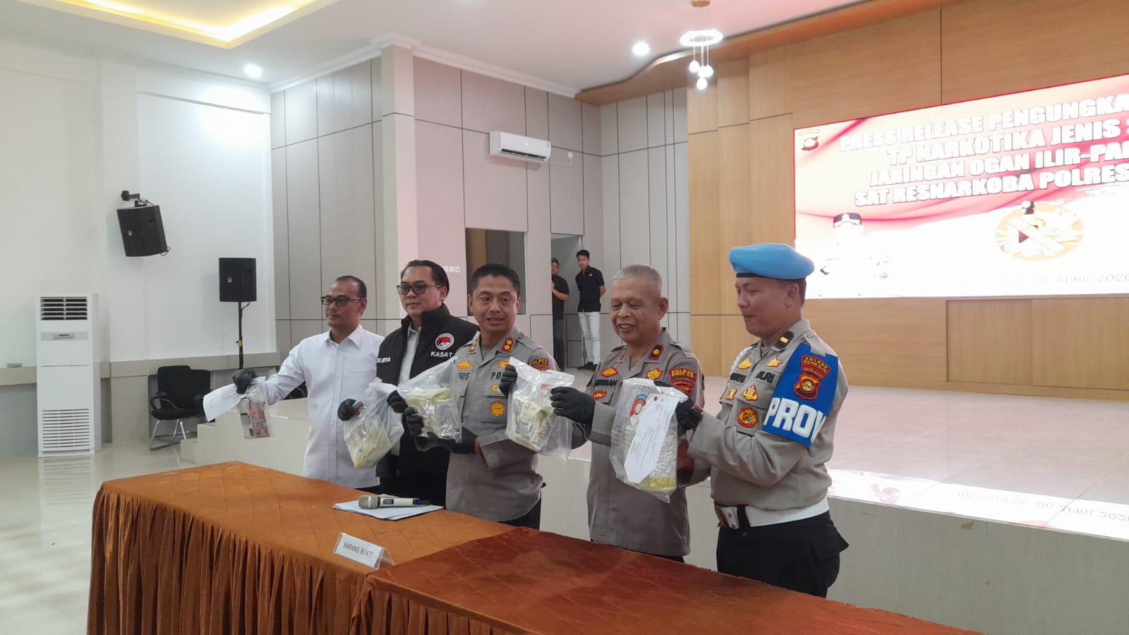 Press Release Ungkap Peredaran Narkoba Terbesar Dalam Sejarah Polres Ogan Ilir, 4,2 Kilogram Sabu Gagal Beredar