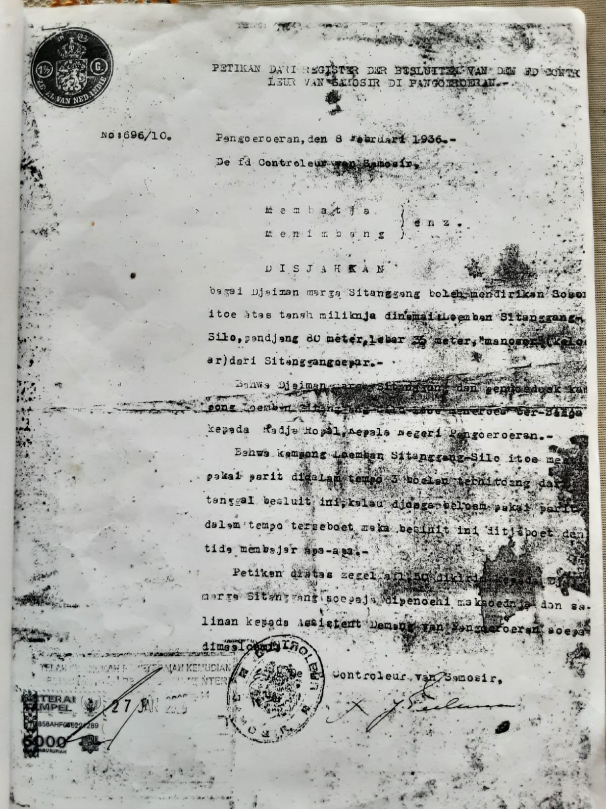 PAMERKAN BANNER BERTULISKAN INTIMIDATIF DI WAG EVERLASTING, UDUT MANOTAR SITANGGANG DILAPORKAN