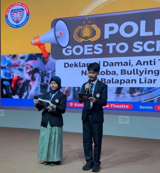 Sinergi Polri dan SMA Kusuma Bangsa Palembang: Deklarasi Damai Lawan Tawuran hingga Balapan Liar