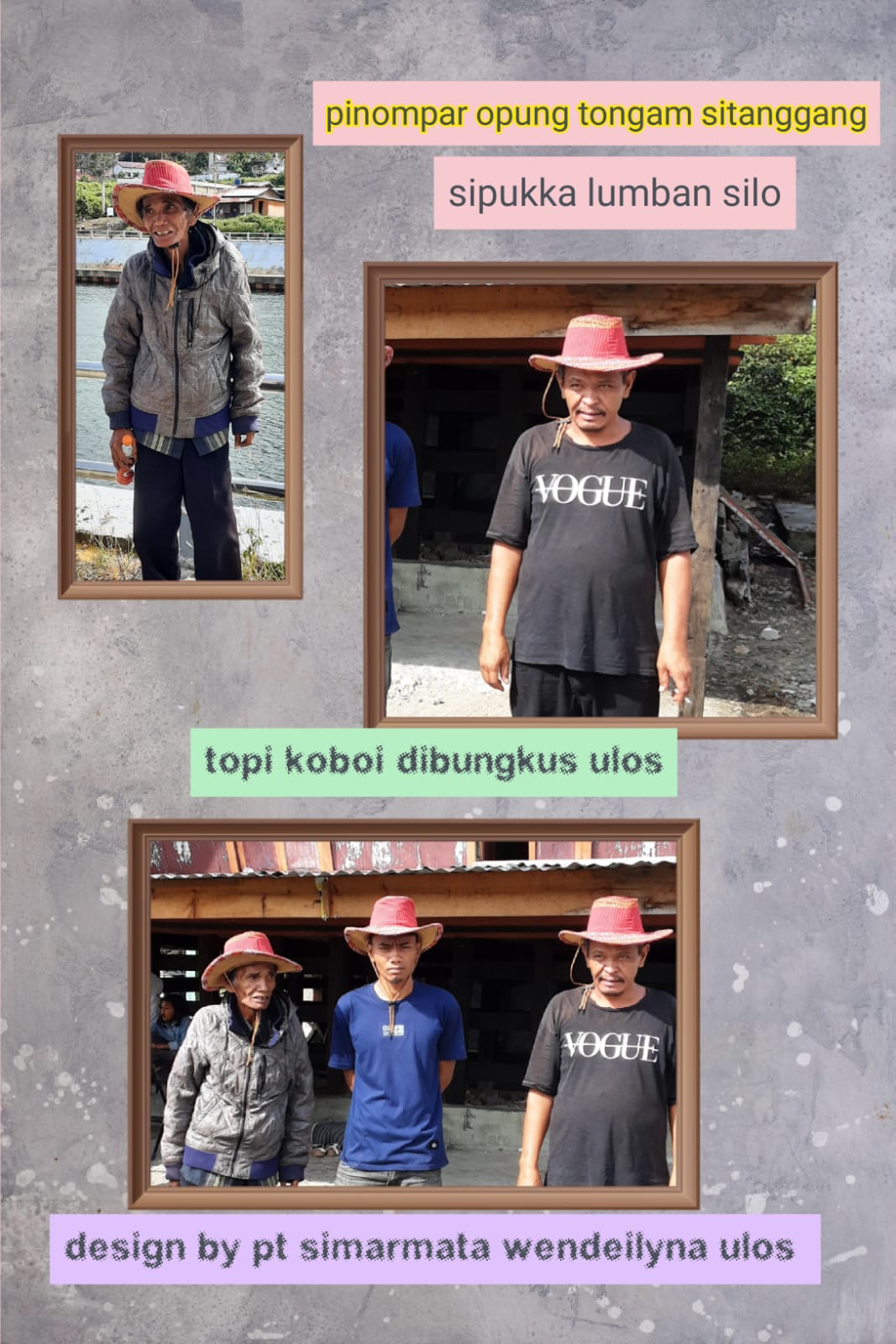 PT Simarmata Wendeilyna Ulos membuat Topi Koboi Dibungkus Ulos Untuk Pinompar Opung Tongam Sitanggang
