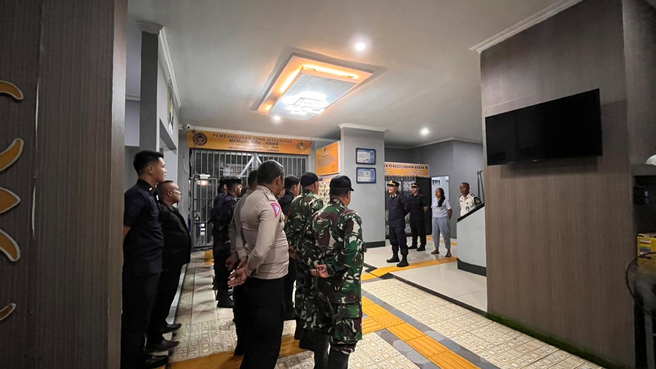 Rutan Ambon Gelar Sidak Gabungan Bersama APH Sebagai Tindak Lanjut Arahan Dirjen PAS