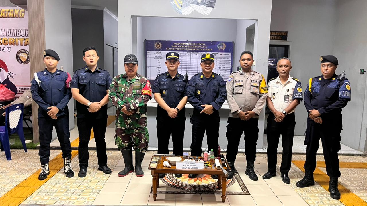 Rutan Ambon Gelar Sidak Gabungan Bersama APH Sebagai Tindak Lanjut Arahan Dirjen PAS