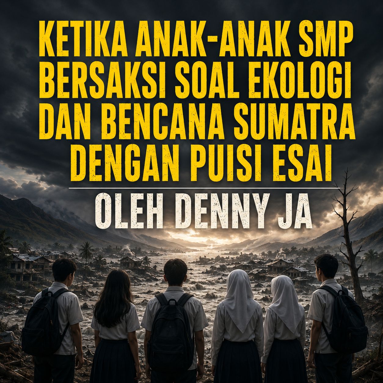 KETIKA ANAK-ANAK SMP BERSAKSI SOAL EKOLOGI DAN BENCANA SUMATRA DENGAN PUISI ESAI - Pengantar Antologi Puisi Esai SMP Negeri 15 Jakarta KETIKA ANAK-ANAK SMP BERSAKSI SOAL EKOLOGI DAN BENCANA SUMATRA DENGAN PUISI ESAI - Pengantar Antologi Puisi Esai SMP Negeri 15 Jakarta