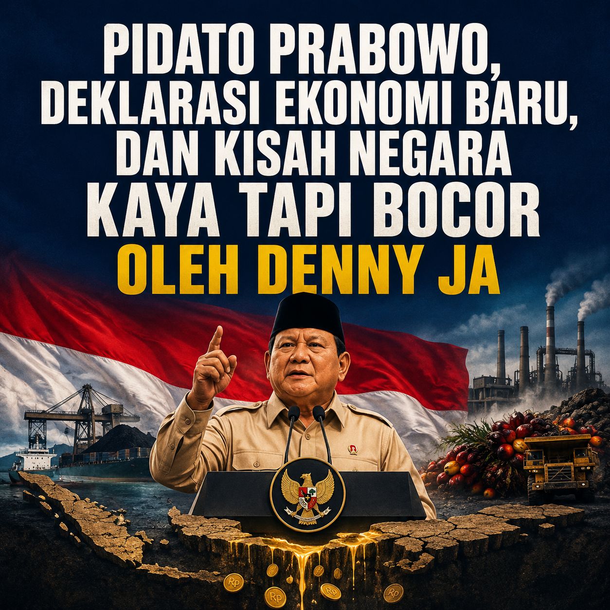 PIDATO PRABOWO, DEKLARASI EKONOMI BARU, DAN KISAH NEGARA KAYA TAPI BOCOR PIDATO PRABOWO, DEKLARASI EKONOMI BARU, DAN KISAH NEGARA KAYA TAPI BOCOR