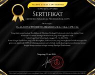 Rotua Wendeilyna Simarmata Raih Gelar Sertifikasi Non Akademik CERTIFIED PARALEGAL PROFESIONAL (CPP)