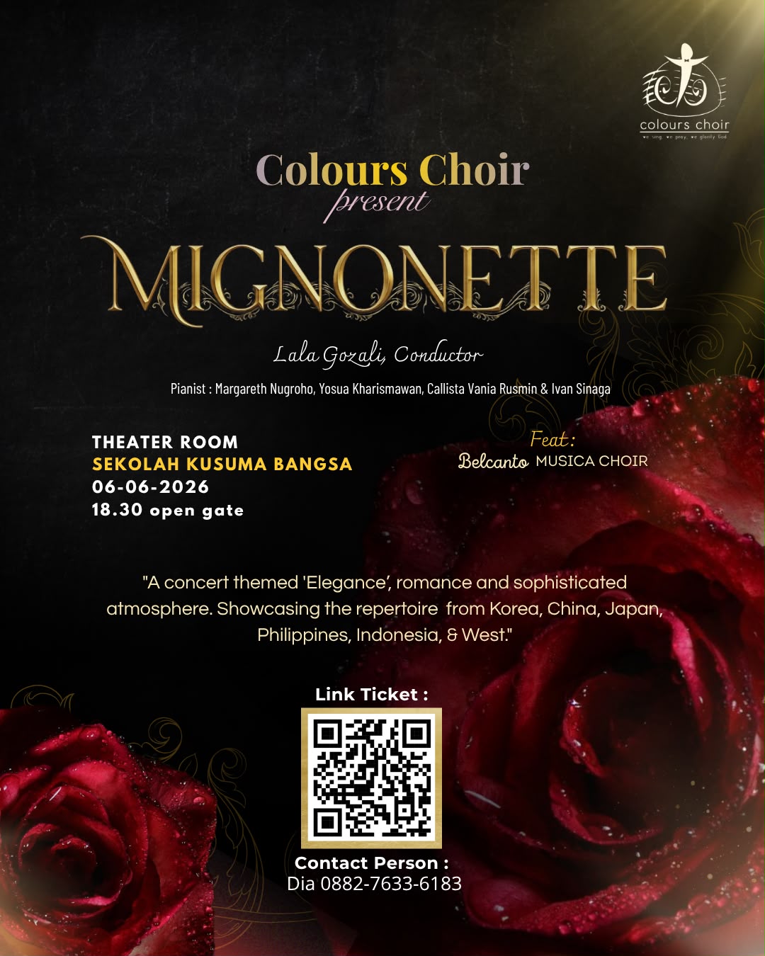Colours Choir Palembang Siap Gelar Konser "MIGNONETTE" Ayo Saksikan Beramai-ramai Colours Choir Palembang Siap Gelar Konser "MIGNONETTE" Ayo Saksikan Beramai-ramai
