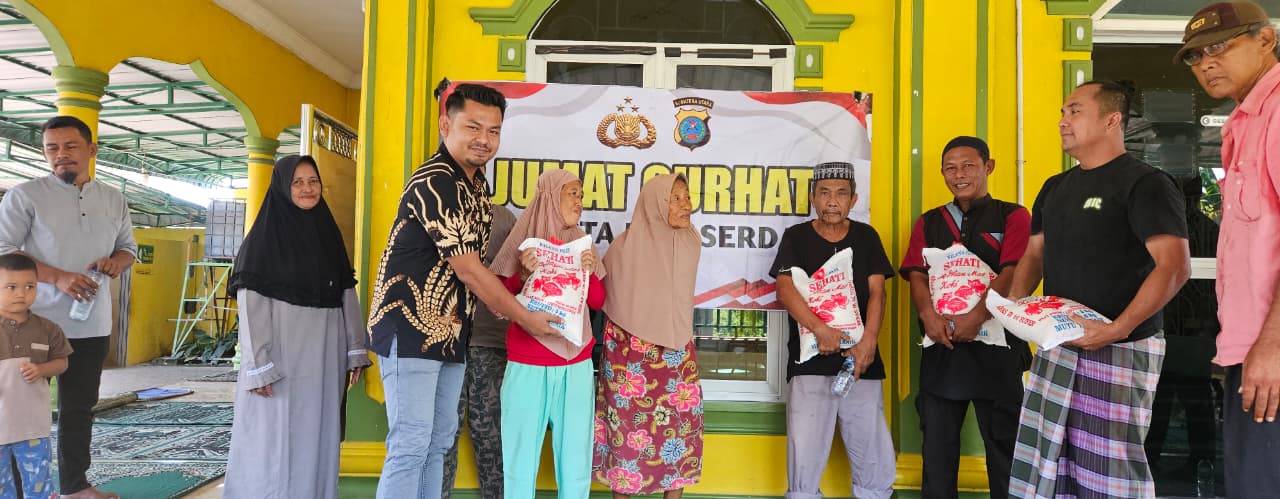 Satres Narkoba Polresta Deli Serdang Gelar Jumat Curhat Dan Berikan Tali Asih Kepada Anak Yatim