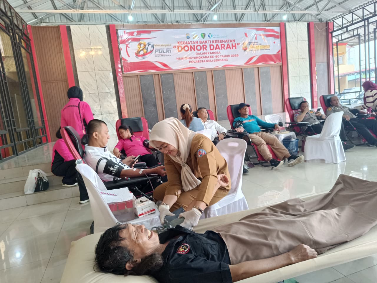 Polresta Deli Serdang Gelar Bakti Kesehatan Donor Darah Dalam Rangka Hari Bhayangkara ke-80 Tahun 2026