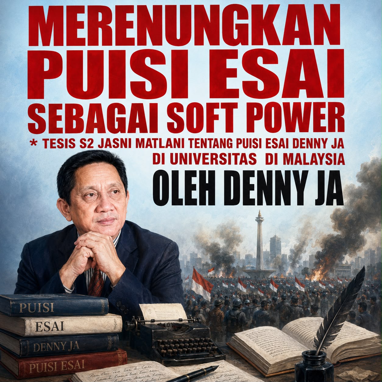 MERENUNGKAN PUISI ESAI SEBAGAI SOFT POWER Tesis S2 Jasni Matlani Tentang Puisi Esai Denny JA di Universitas di Malaysia