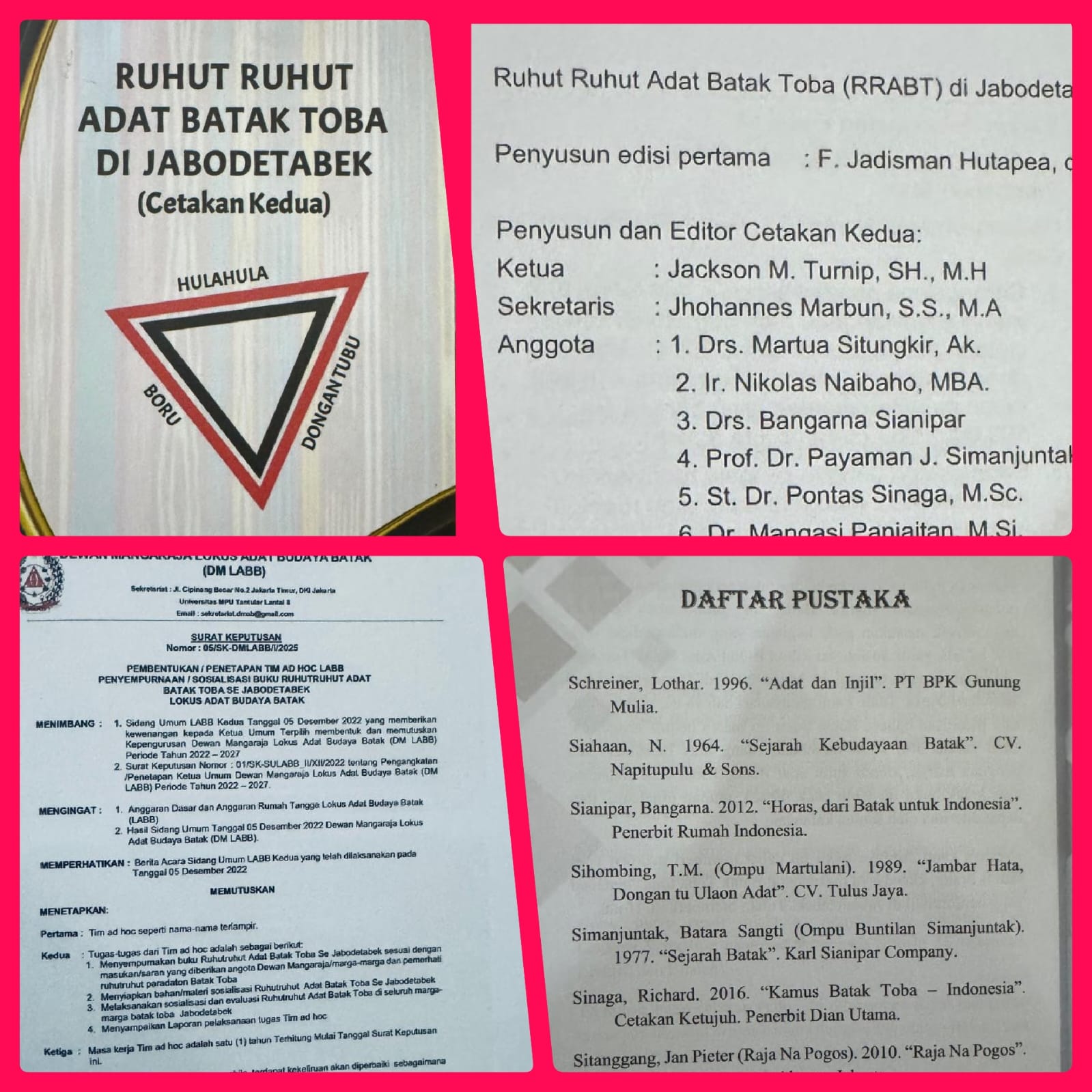 Pembubaran Panitia Pelaksana Pemugaran Paromasan Porhasjapjap (Naibaho si 5 Ompu) di Pangururan Samosir