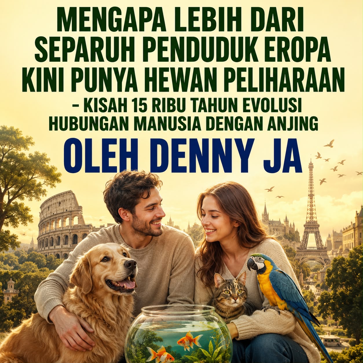 MENGAPA LEBIH DARI SEPARUH PENDUDUK EROPA KINI PUNYA HEWAN PELIHARAAN - Kisah 15 Ribu Tahun Evolusi Hubungan Manusia dengan Anjing
