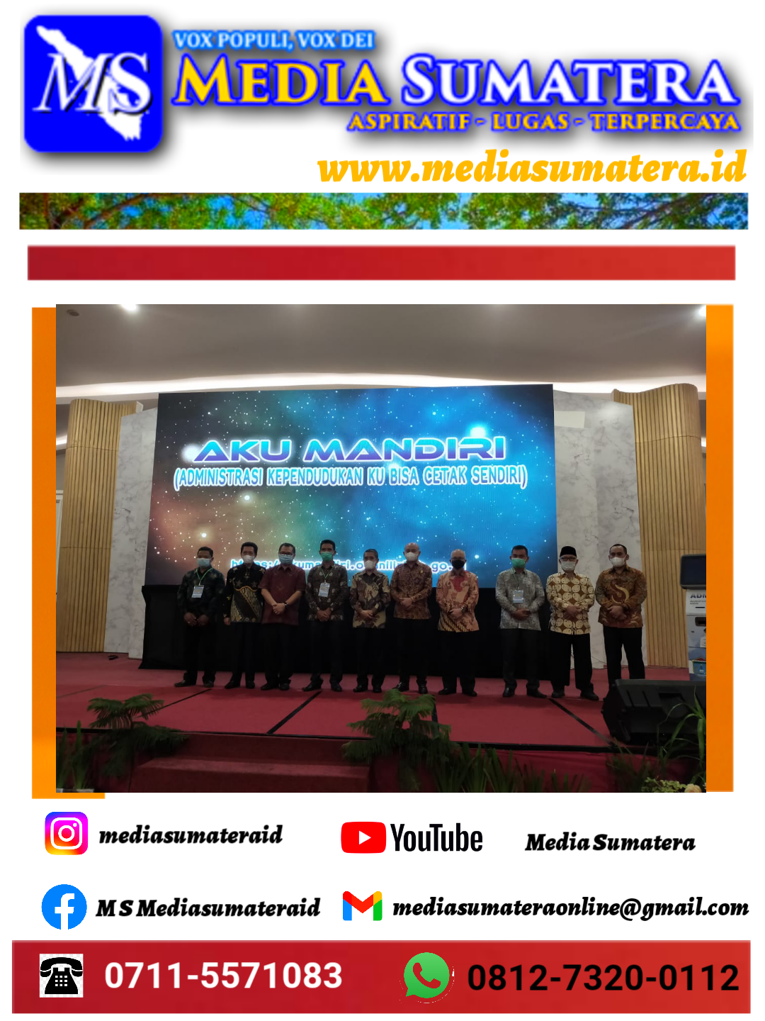 Lounching Inovasi Aku Mandiri Pemkab Ogan Ilir Mudahkan Pelayanan Administrasi Kependudukan Untuk Desa Se-Kabupaten Ogan ilir