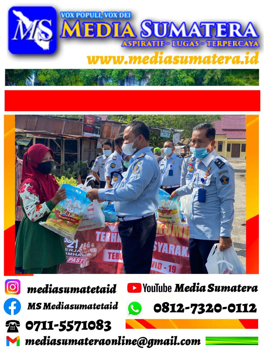 Kumham Peduli, Kumham Berbagi, Lapas Lubuk Pakam Peduli Dan Berbagi Sembako Kepada Masyarakat