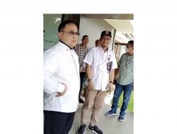 Anggota DPR RI Komisi V Ir. H. Edy Santana Putra,MT meninjau Terminal Alang-Alang Lebar terkait Dampak kenaikan BBM dan Ratas dengan jajaran pegawai BPTD 7 Sumsel.