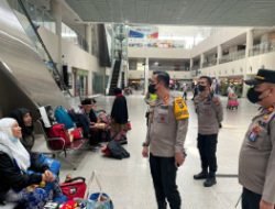 Kapolresta Deli Serdang Pantau Arus Mudik Di Bandara KANIA