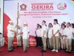 Hashim Adik Prabowo Lantik Pengurus Gerakan Kristiani Indonesia Raya di Kantor Gerindra Jateng