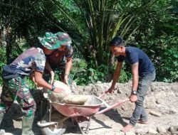 Pengerasan Jalan oleh Satgas TMMD 111 Kodim 0204/DS Terus Dilakukan