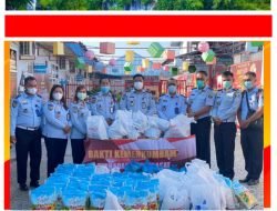 Kumham Peduli, Kumham Berbagi, Lapas Lubuk Pakam Peduli Dan Berbagi Sembako Kepada Masyarakat