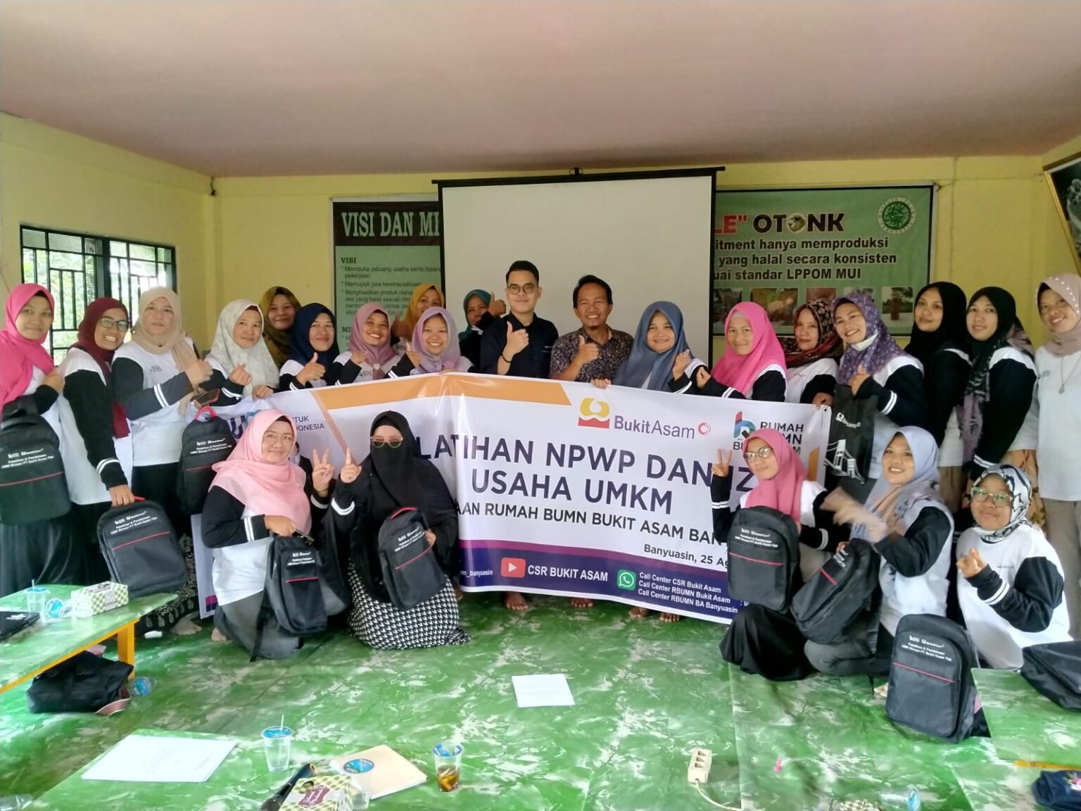 PT.Bukit Asam Tbk Terus Mendorong UMKM Milenial Adakan Pelatihan Npwp Dan Izin Usaha