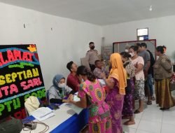 Personil Polsek Biru – Biru Monitoring Pembagian BLT BBM