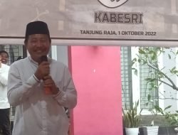 CAMAT TANJUNG RAJA, MERESMIKAN KOMUNITAS KAMI BERSAMA SRIWIJAYA ( KABESRI )
